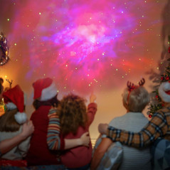 Projecteur Galaxie Astronaute Rose - Décor Chambre Kawaii, Lumière Nuit avec Télécommande, Cadeau 2025