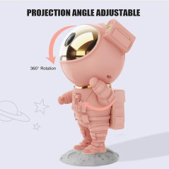 Pink Astronaut Galaxy Projector - Cute Star Night Light for Teen Girls