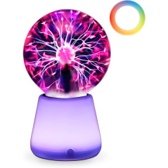 3-Inch Plasma Ball Lamp - Touch Reactive USB-C LED Night Light Gift