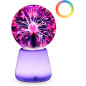 3-Inch USB-C Plasma Ball Lamp, Touch Reactive Lightning Globe with 7-Color LED Base & STEM Toy 3-Inch USB-C Plasma Ball Lamp, Touch Reactive Lightning Globe with 7-Color LED Base & STEM Toy