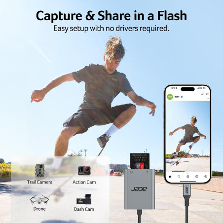 Lecteur Carte Mémoire Acer USB-C Double Slots Type-C Compatible SD & MicroSD