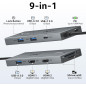 Acer 9-in-1 USB-C Docking Station with Dual HDMI for Dual Monitor Laptop Setup