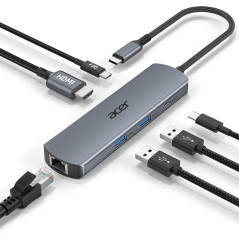 Acer Hub USB-C 6-en-1 avec Ethernet & HDMI 4K@60Hz