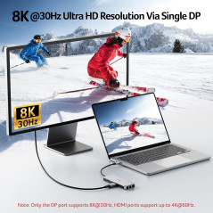 Station d'Accueil Acer 11-en-1 USB-C 3 Écrans Moniteurs
