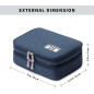 Lanola Travel Cable Organizer Bag - Portable Double Layer Storage for Cables, Chargers, Flash Drives, and More (Dark Blue) Lanola Travel Cable Organizer Bag - Portable Double Layer Storage for Cables, Chargers, Flash Drives, and More (Dark Blue)