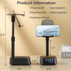 ASEAT Adjustable Phone Stand Bluetooth Speaker – Perfect Gift for All!