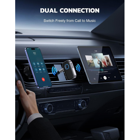 COMSOON Bluetooth Car Receiver Adapter, 3.5mm AUX Wireless Bluetooth Audio Adapter for Car