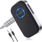 COMSOON Récepteur Bluetooth 3.5mm AUX pour Voiture – Adaptateur Sans Fil Audio Car Kit