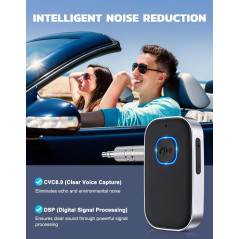 COMSOON Bluetooth Car Receiver, 3.5mm AUX Adapter for Wireless Audio