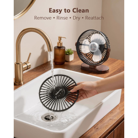 Ventilateur de bureau USB SWEETFULL petit, silencieux, noir, mini pour bureau et table