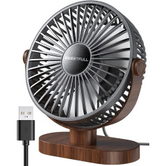 Mini Ventilateur USB Silencieux SWEETFULL pour Bureau Noir