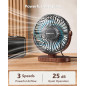 Ventilateur de bureau USB SWEETFULL petit, silencieux, noir, mini pour bureau et table Ventilateur de bureau USB SWEETFULL petit, silencieux, noir, mini pour bureau et table