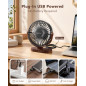 Ventilateur de bureau USB SWEETFULL petit, silencieux, noir, mini pour bureau et table Ventilateur de bureau USB SWEETFULL petit, silencieux, noir, mini pour bureau et table