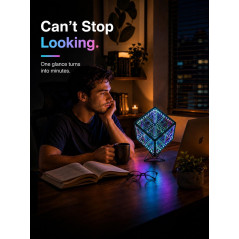 Infinity Mirror Hypercube Desk Lamp – Artistic Mood Light for Home & Office