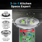 3-in-1 Stainless Steel Kitchen Sink Drain Strainer by JOMST – Fast Drain, Water-Saving Stopper & Odor Blocker, Fits 3.5 Drai