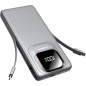 Portable 22.5W Fast Charging 10000mAh Power Bank with Built-in Cables & LED Display for iPhone & Android
