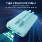 Portable 40,800mAh Power Bank with Built-in Cables, 25W PD & QC 4.0 Fast Charging for iPhone & Android Portable 40,800mAh Power Bank with Built-in Cables, 25W PD & QC 4.0 Fast Charging for iPhone & Android