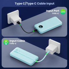 40,800mAh Portable Power Bank with Built-In Cables & 25W Fast Charge