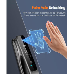 3D Face Recognition Smart Lock with Camera & Palm Vein Keyless Entry