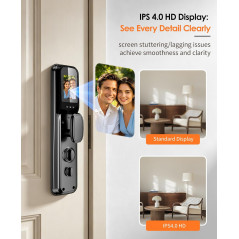 3D Face Recognition Smart Lock with Camera & Palm Vein Keyless Entry