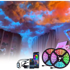 Lumière Murale LED 16ft Nuage 3D RGB pour Jeux & Fêtes