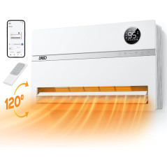 DREO 1500W Smart Wall Heater for Bedroom, White – Energy-Efficient Space Heater, Standard Size