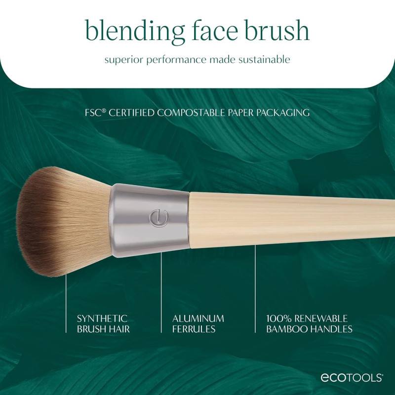 Pinceau Maquillage EcoTools pour Fond de Teint & Blush