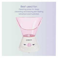 True Glow Conair : Vapeur Visage Hydratante + Brosse Nettoyante
