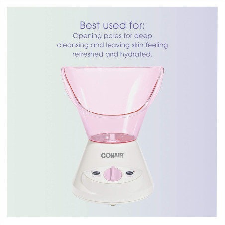 True Glow Facial Steamer & Cleansing Brush by Conair - Gentle Mist Moisturizer