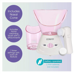 True Glow Conair : Vapeur Visage Hydratante + Brosse Nettoyante