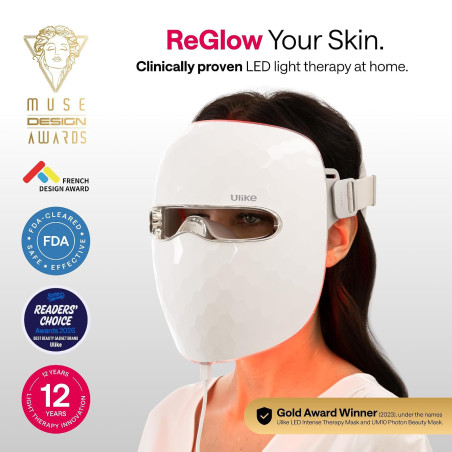 Ulike 360° Full Face Red Light Therapy Mask for Skin Rejuvenation and Anti-Aging