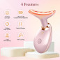 7-Color Rose Gold Face & Neck Massager, Portable Facial Skin Care Tool for Home Use