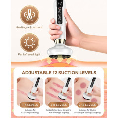 Electric Lymphatic Drainage Massager with Heat, Vibration & Red Light