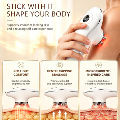 3-in-1 Body Sculpting Machine & Cellulite Massager – White Color