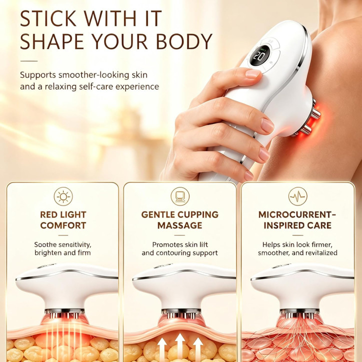 Appareil 3-en-1 Sculptant Corps Anti-Cellulite Massageur Blanc Appareil 3-en-1 Sculptant Corps Anti-Cellulite Massageur Blanc