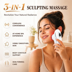 3-in-1 Body Sculpting Machine & Cellulite Massager – White Color