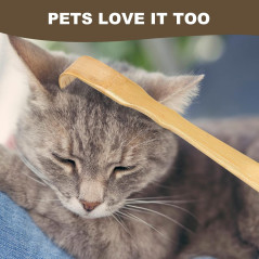 YIMICOO 2-Pack Bamboo Back Scratchers, 17 Long Handle Gift Set