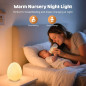 Veilleuse MediAcous pour Enfants, Œuf Changeant 7 Couleurs pour Chambre de Bébé Veilleuse MediAcous pour Enfants, Œuf Changeant 7 Couleurs pour Chambre de Bébé