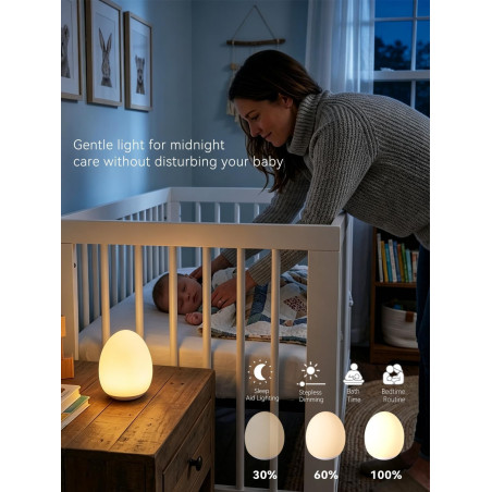 Veilleuse Œuf pour Enfants – Lumière Douce pour Chambre de Bébé
