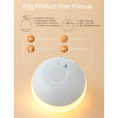 Veilleuse Oeuf pour Enfant - Lumière Douce pour Bébé