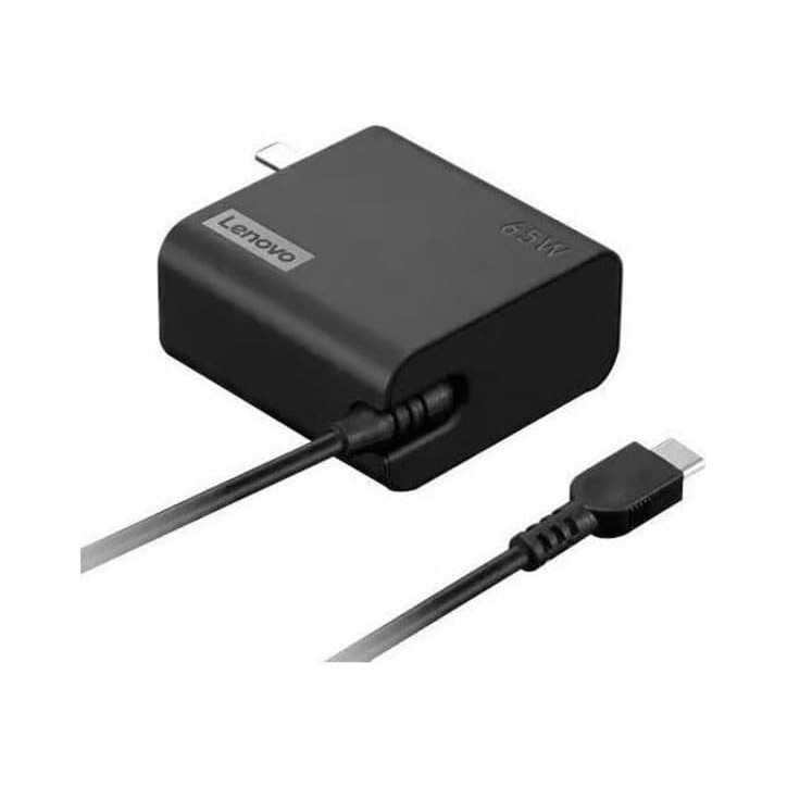 Lenovo USB-C 65W Wall Charger PD 3.0 - Slim, Portable Power Adapter with 5.9ft Cable for Laptops & Devices