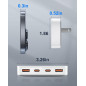Chargeur mural USB-C 4 ports PD20W, ultra fin, charge rapide, blanc, pour maison et voyage Chargeur mural USB-C 4 ports PD20W, ultra fin, charge rapide, blanc, pour maison et voyage
