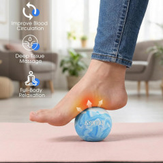 Balles de Massage Lacrosse Bleues pour Libération Myofasciale
