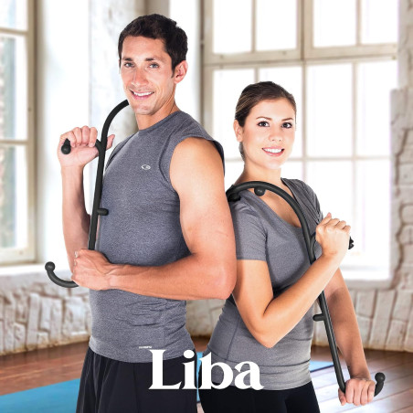 LiBa Deep Tissue Trigger Point Back & Neck Massager Cane – Black
