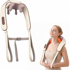 KppeX 6D Neck Massager Pillow with Heat for Deep-Tissue Pain Relief