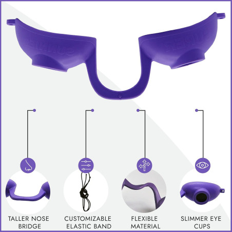Super Sunnies UV Eye Tanning Bed Goggles with Strap – Purple
