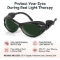 Red Light Therapy Glasses Eye Protection Goggles for 660nm & 850nm NIR, OD3+ Filter Red Light Therapy Glasses Eye Protection Goggles for 660nm & 850nm NIR, OD3+ Filter