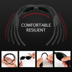 Lunettes Thérapie Lumière Rouge 660nm 850nm Protection OD3+