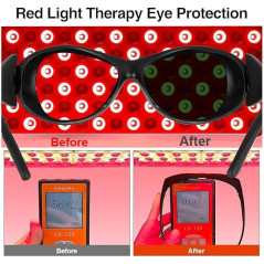Red Light Therapy Glasses 660nm 850nm NIR Eye Protection Goggles OD3+