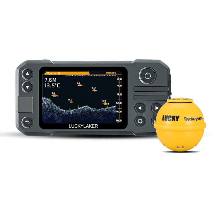 LUCKY MT-202 Portable Wireless Handheld Fish Finder Sonar Transducer Rechargeable for Kayak & Boat LUCKY MT-202 Portable Wireless Handheld Fish Finder Sonar Transducer Rechargeable for Kayak & Boat